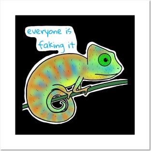 Imposter Syndrome Chameleon Posters and Art